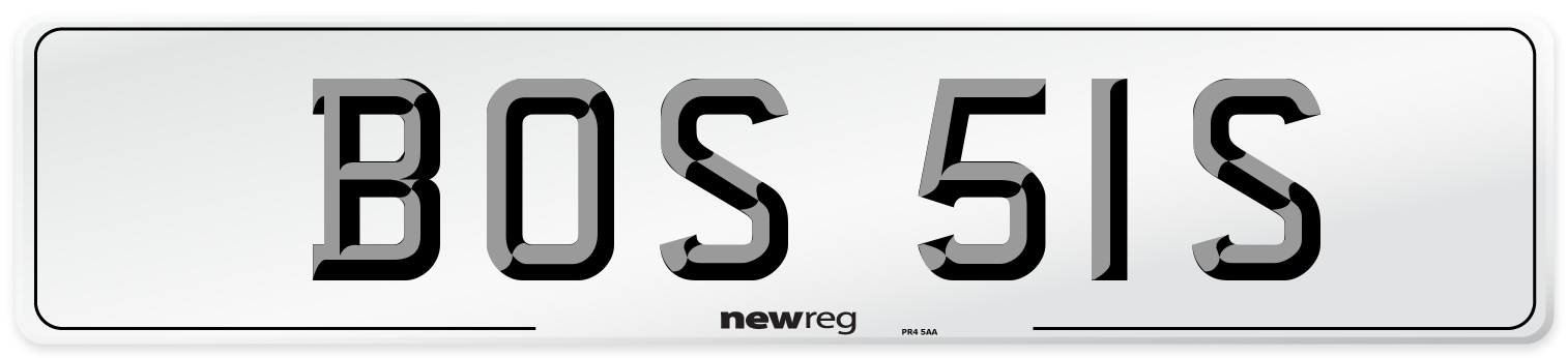 BOS 51S Front Number Plate