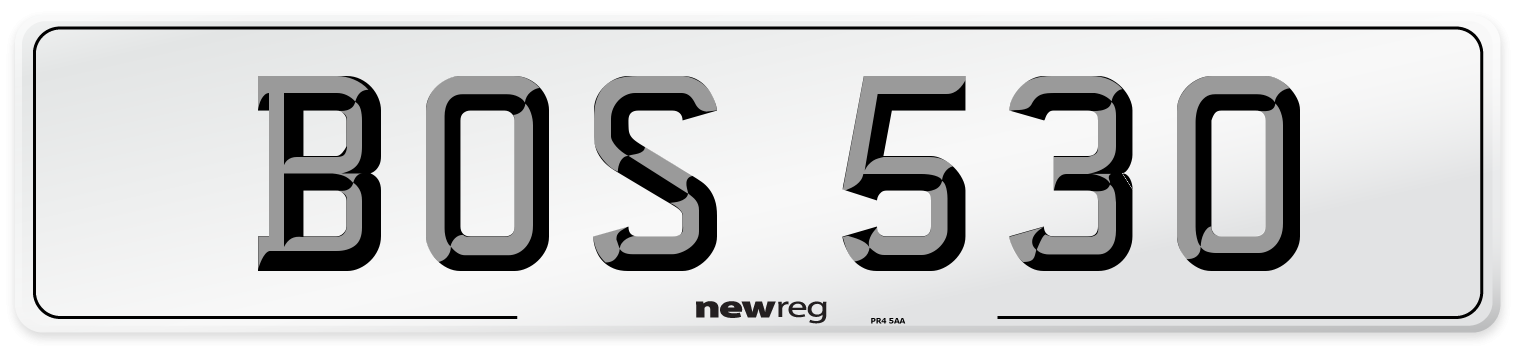 BOS 530 Front Number Plate