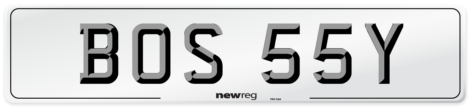 BOS 55Y Front Number Plate