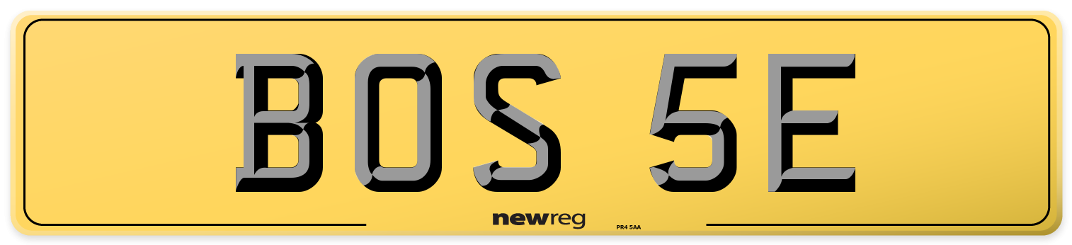 BOS 5E Rear Number Plate