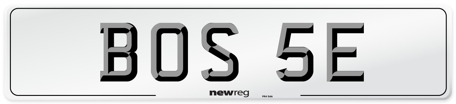 BOS 5E Front Number Plate