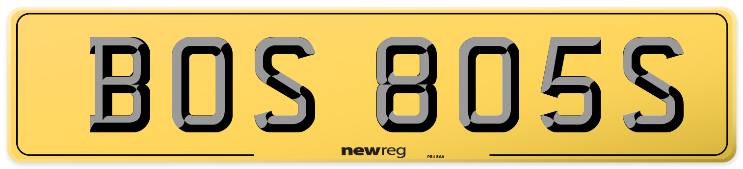 BOS 805S Rear Number Plate
