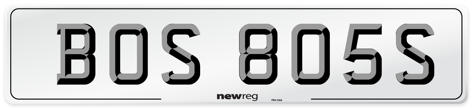 BOS 805S Front Number Plate