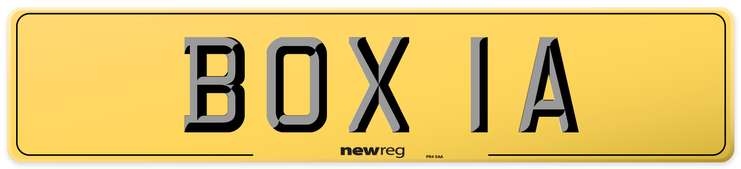 BOX 1A Rear Number Plate