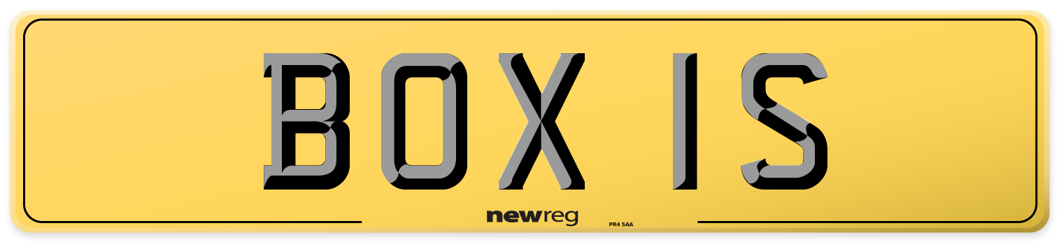 BOX 1S Rear Number Plate