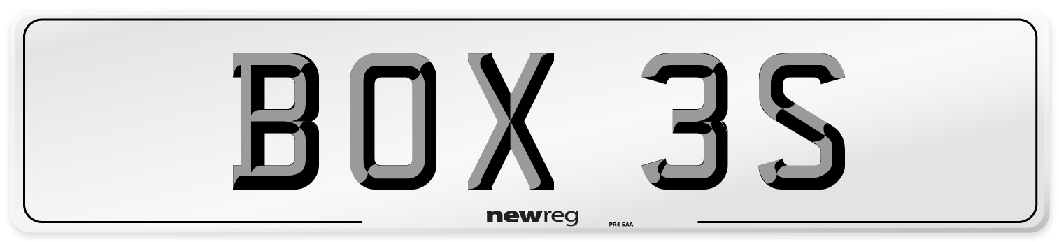 BOX 3S Front Number Plate