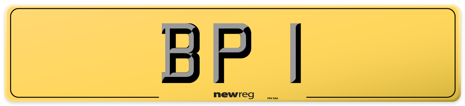 BP 1 Rear Number Plate