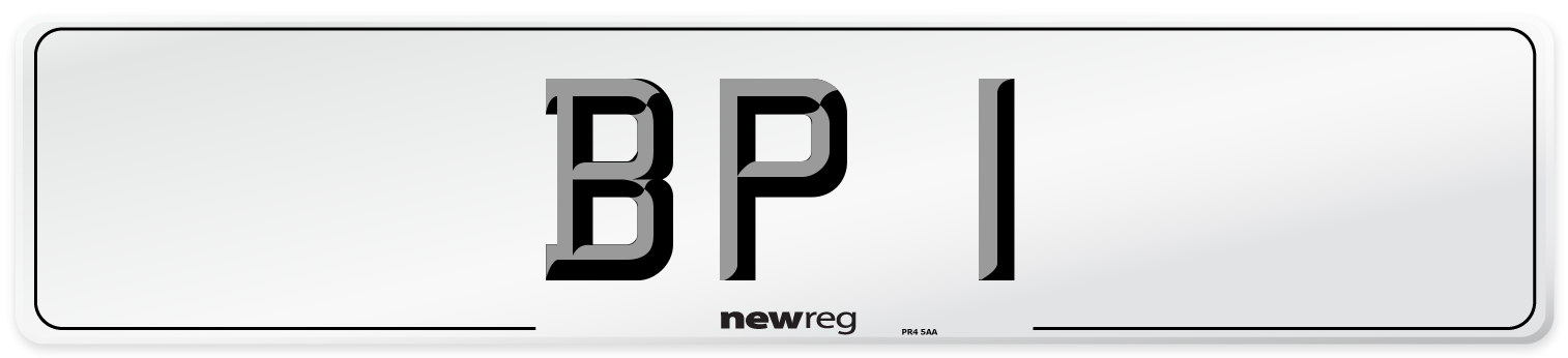 BP 1 Front Number Plate