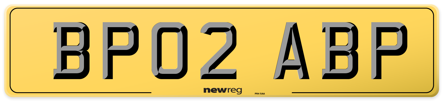 BP02 ABP Rear Number Plate