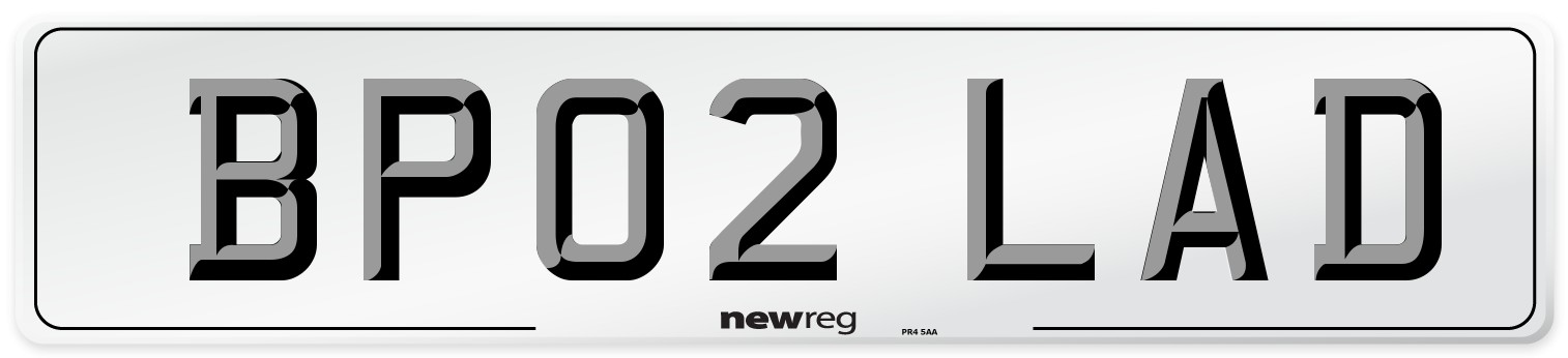 BP02 LAD Front Number Plate