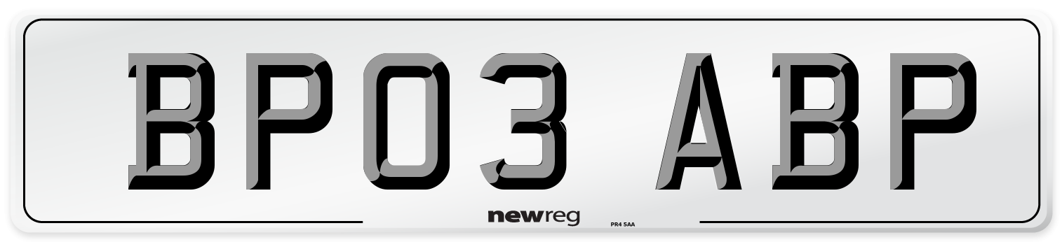 BP03 ABP Front Number Plate