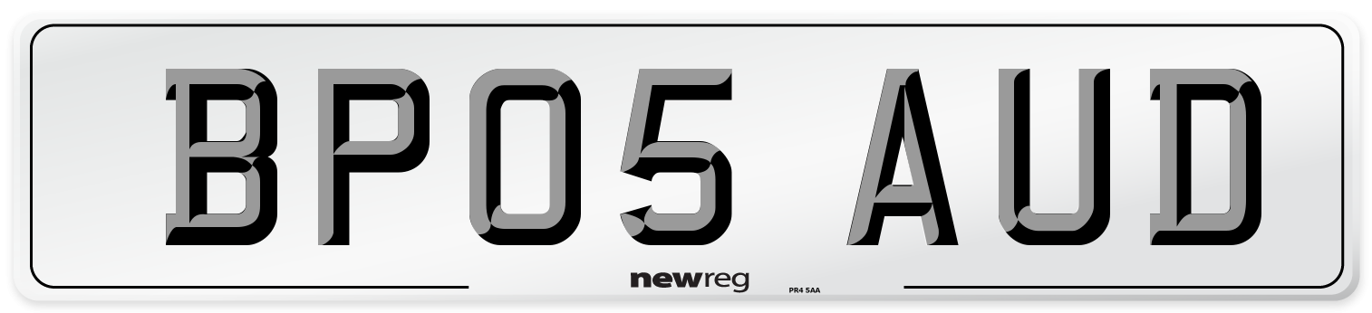 BP05 AUD Front Number Plate