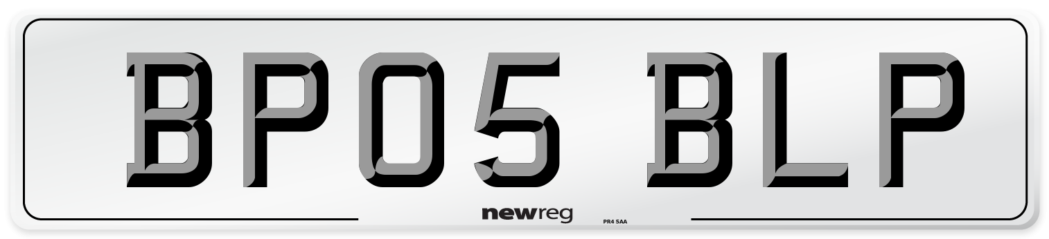 BP05 BLP Front Number Plate