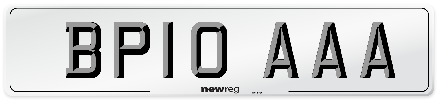 BP10 AAA Front Number Plate
