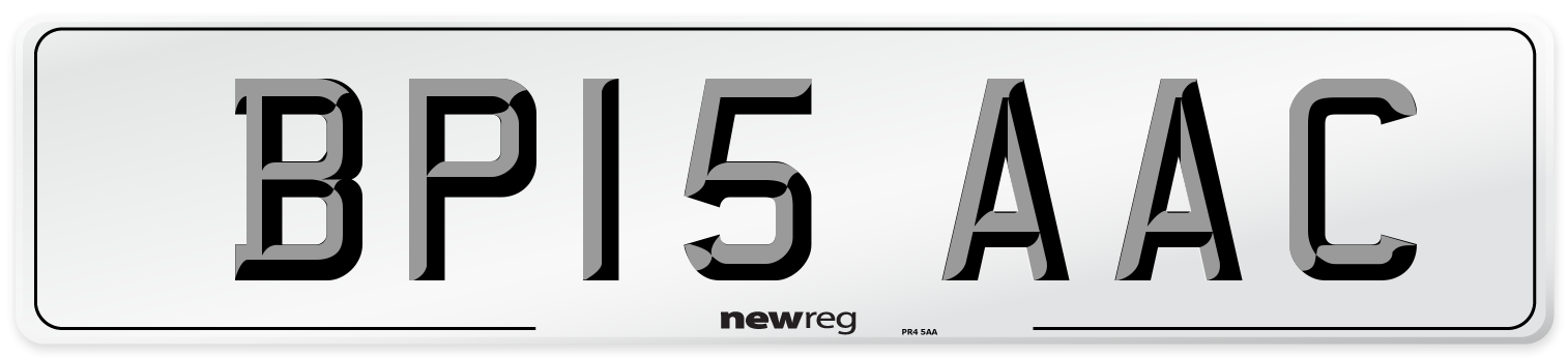 BP15 AAC Front Number Plate