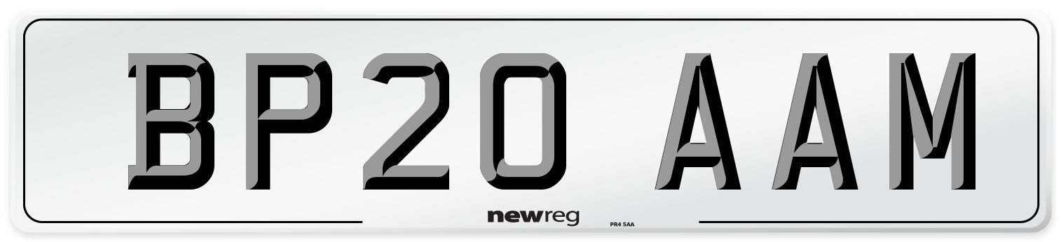 BP20 AAM Front Number Plate