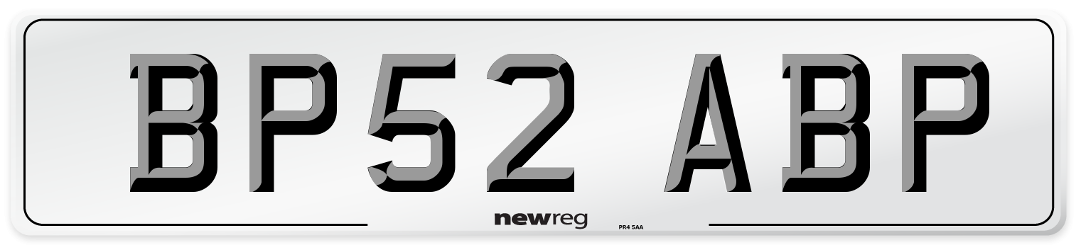 BP52 ABP Front Number Plate