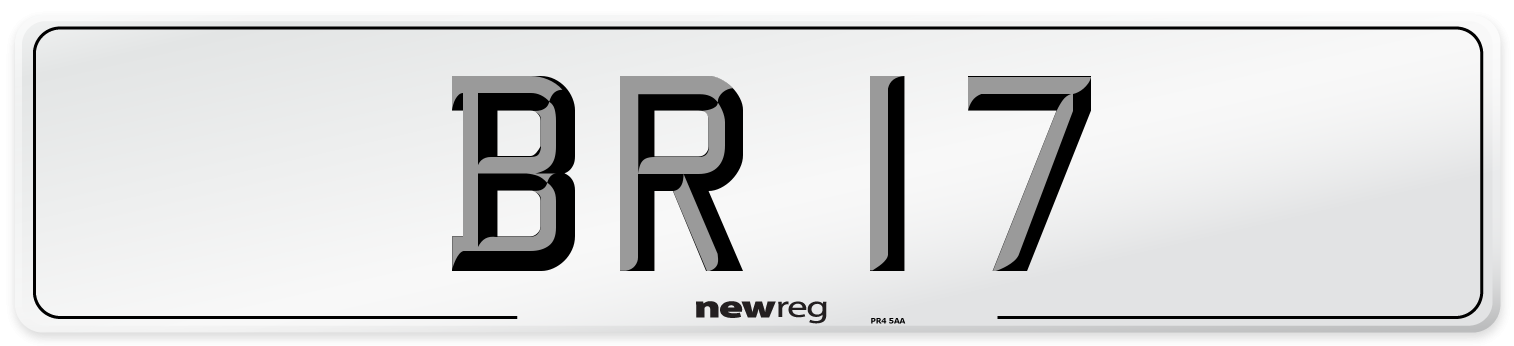 BR 17 Front Number Plate