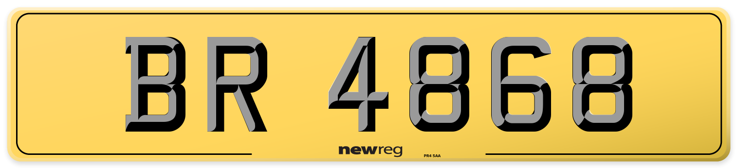 BR 4868 Rear Number Plate