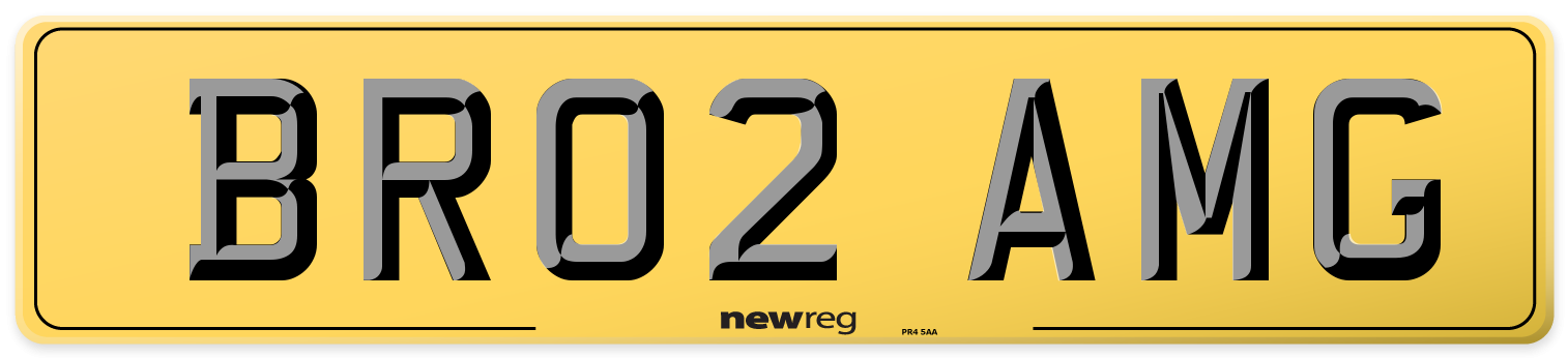 BR02 AMG Rear Number Plate