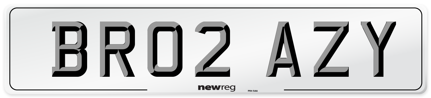 BR02 AZY Front Number Plate