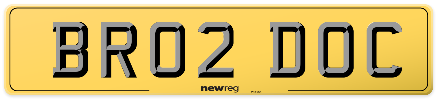 BR02 DOC Rear Number Plate