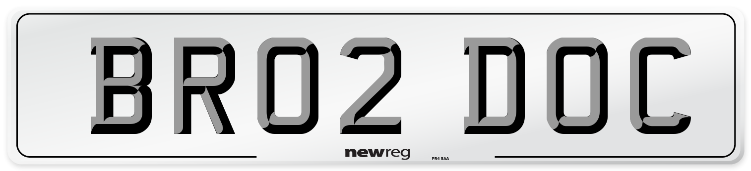 BR02 DOC Front Number Plate