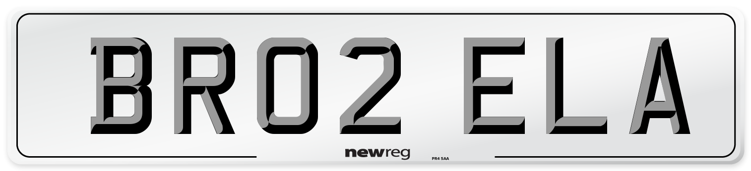 BR02 ELA Front Number Plate