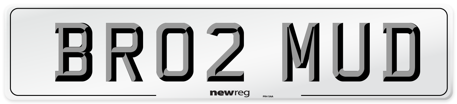 BR02 MUD Front Number Plate