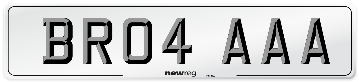 BR04 AAA Front Number Plate