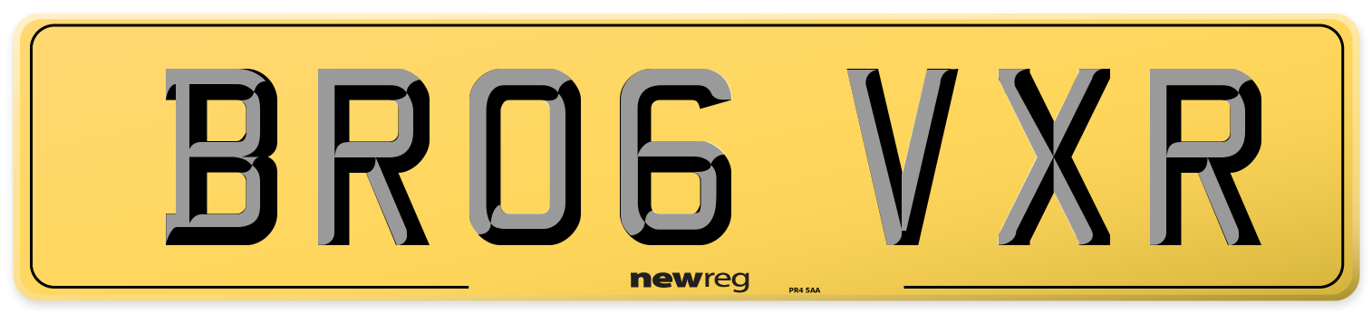 BR06 VXR Rear Number Plate