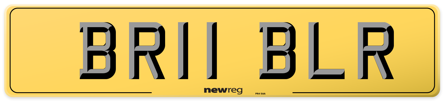 BR11 BLR Rear Number Plate