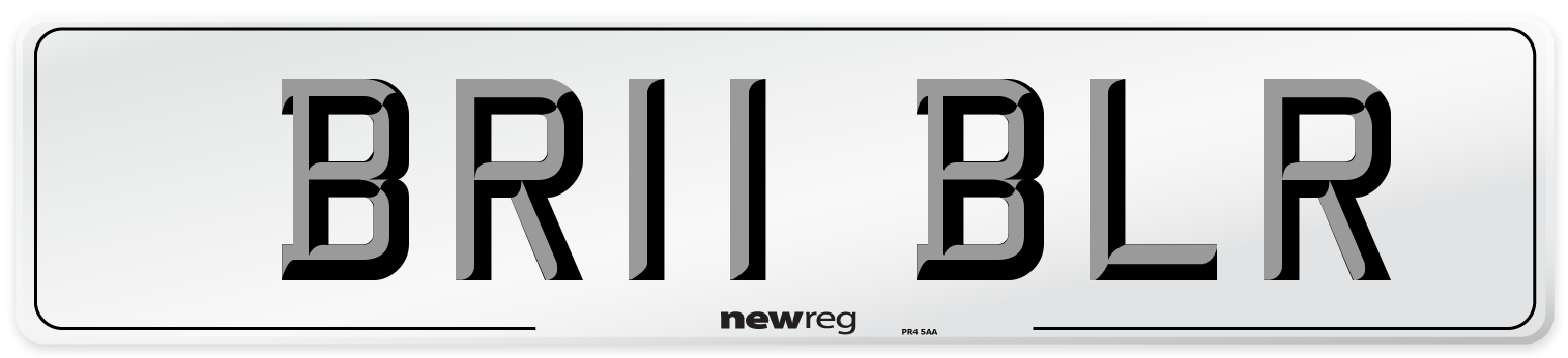 BR11 BLR Front Number Plate