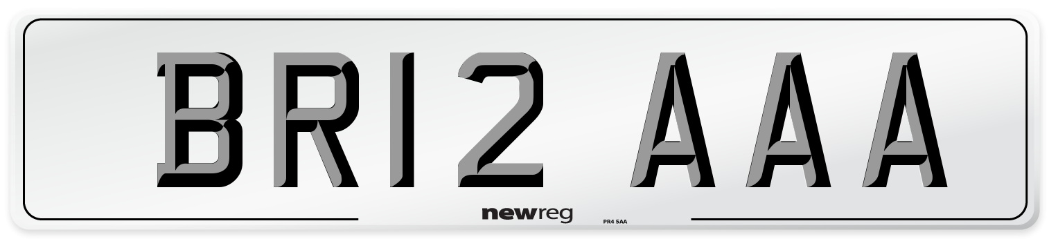 BR12 AAA Front Number Plate