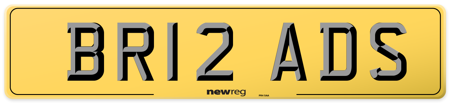 BR12 ADS Rear Number Plate