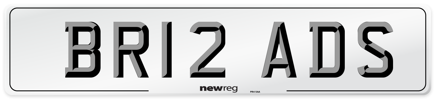 BR12 ADS Front Number Plate