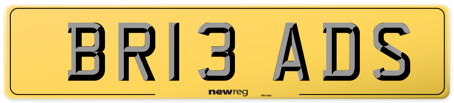 BR13 ADS Rear Number Plate