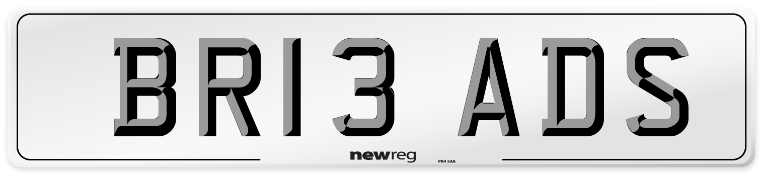 BR13 ADS Front Number Plate