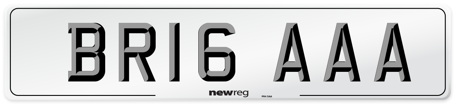 BR16 AAA Front Number Plate