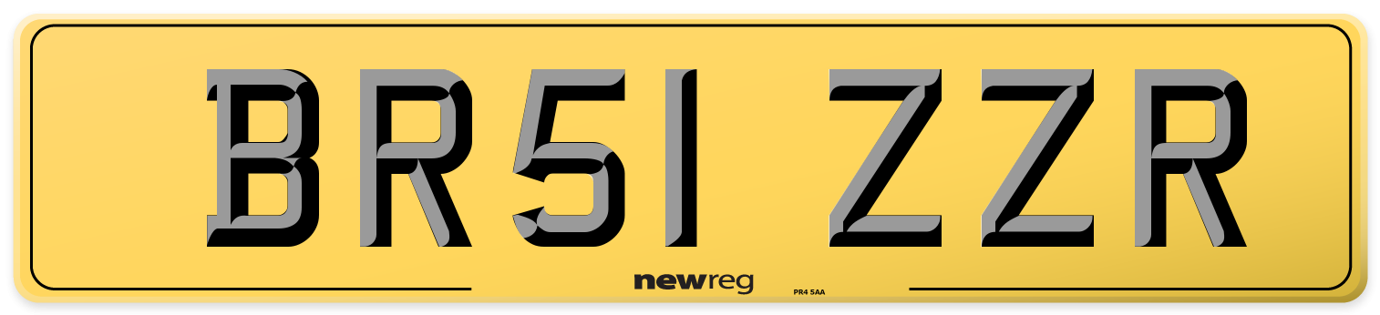 BR51 ZZR Rear Number Plate