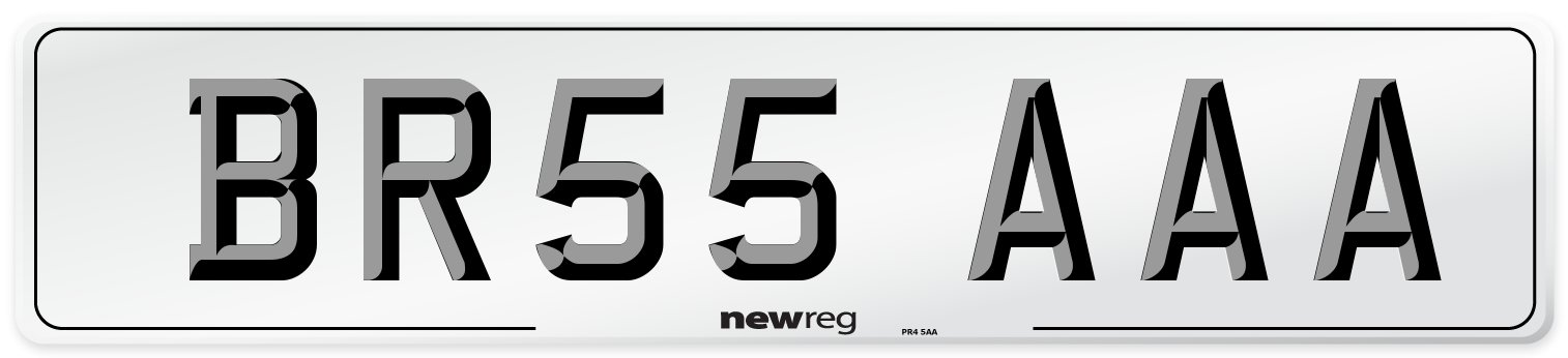 BR55 AAA Front Number Plate
