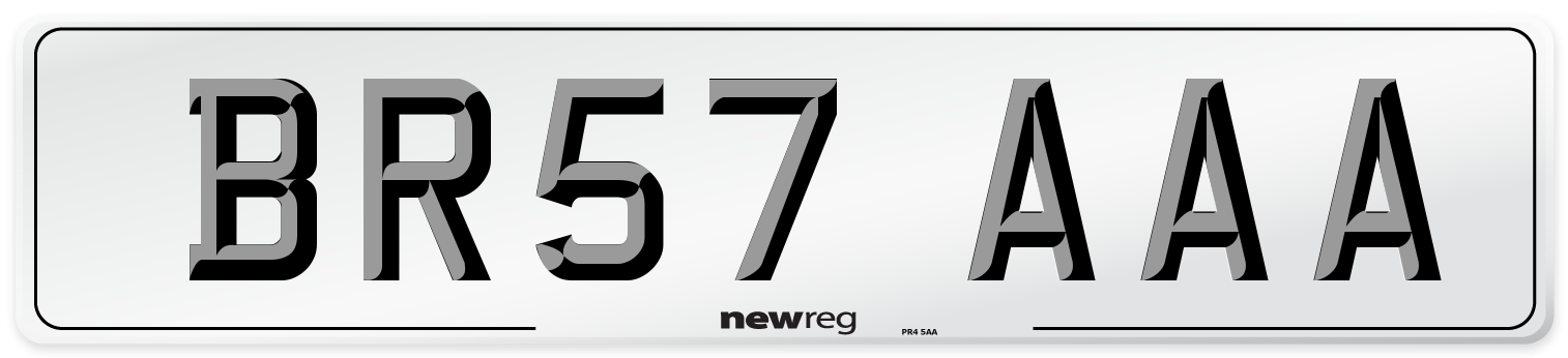 BR57 AAA Front Number Plate