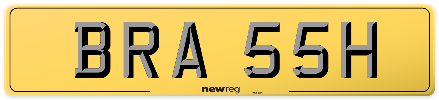 BRA 55H Rear Number Plate