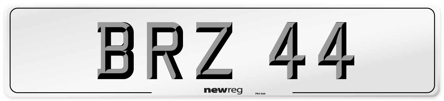 BRZ 44 Front Number Plate