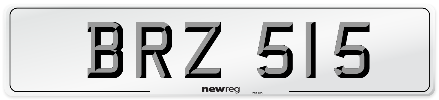 BRZ 515 Front Number Plate