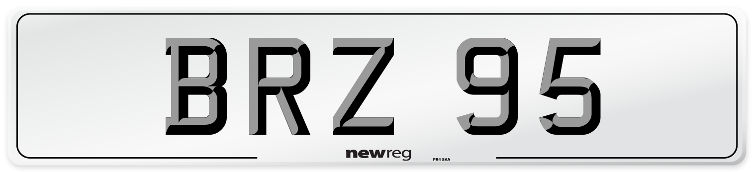 BRZ 95 Front Number Plate