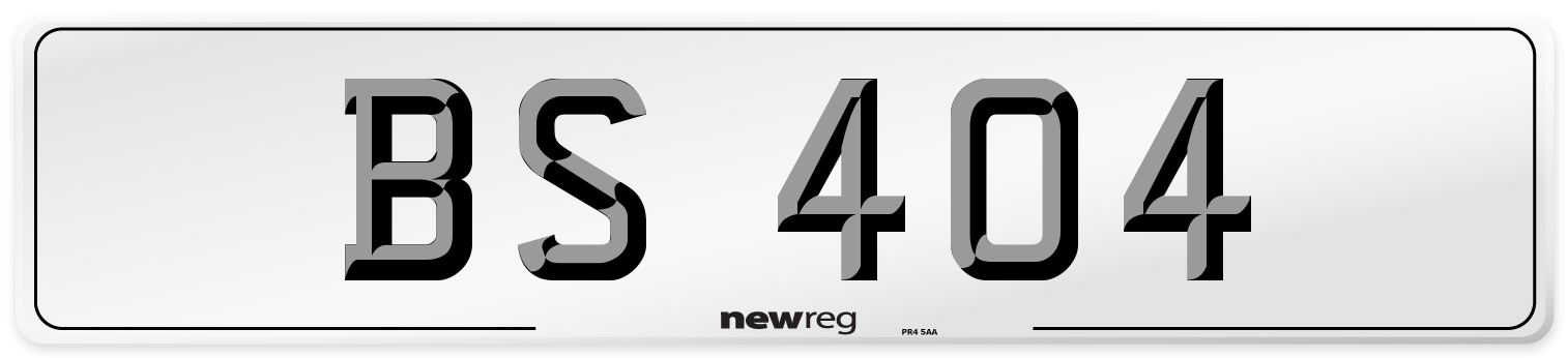BS 404 Front Number Plate