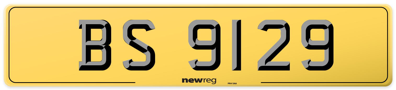 BS 9129 Rear Number Plate