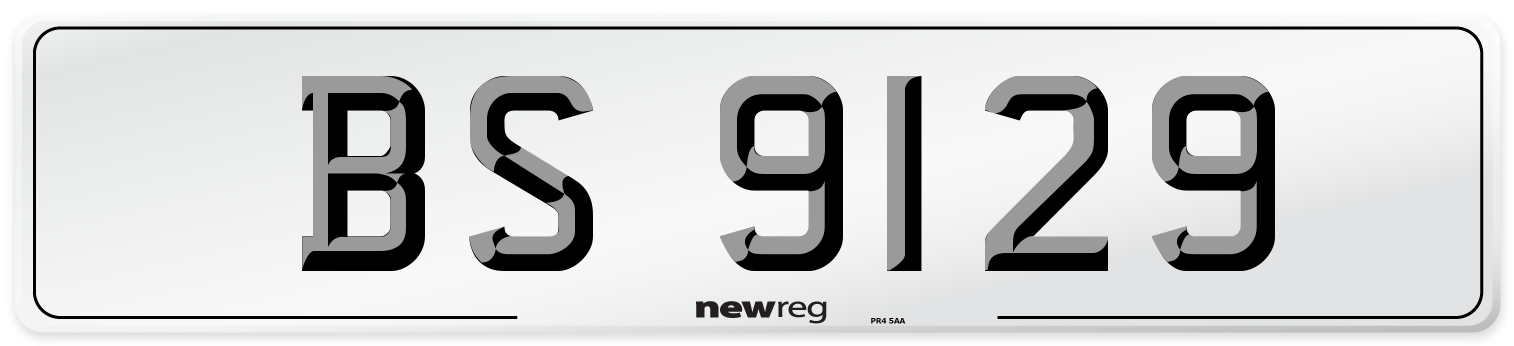 BS 9129 Front Number Plate