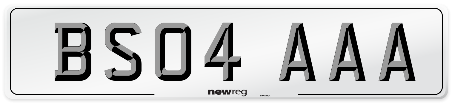 BS04 AAA Front Number Plate
